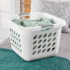 White Laundry Basket, Square, White, 19-In. 1217