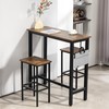 Finnhomy Bar Table Set, 39.3" Pub Table High Top Table,