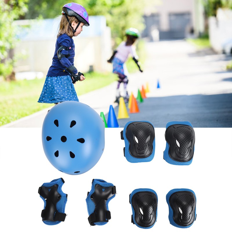 Helmet Knee Pad Adjustable Comfortable Protective Kids Sport Gear Set