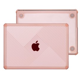 ZEERSIDEND for MacBook Air 13.6 inch Case 2022-2025 Release M4 A3240 M3 A3113 M2 A2681 Shock Drop Protective with Screen Film, Keyboard Cover, Camera Cover and OTG Adapter,Pink