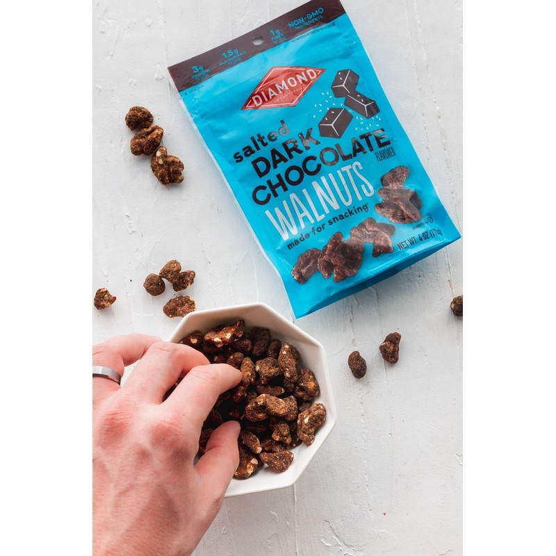 Diamond of California Salted Dark Chocolate Walnut Snack Nuts, 4