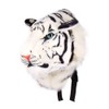 White Tiger Head Bagpack ID Bag Medium Hard Leopard Weaving
