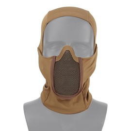 Tactical Gear Breathable Balaclava Mesh Mask Ninja Style Full Face Airsoft Mask - Color: Khaki
