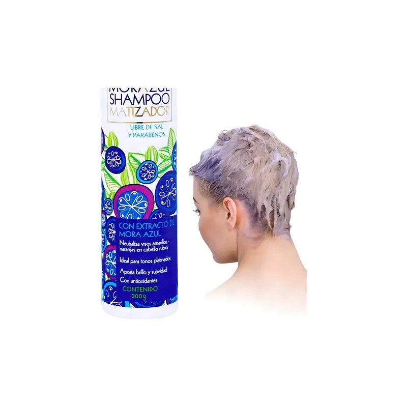 Nekane ® Shampoo Mora Azul Matizador Rubios Canas 300ml