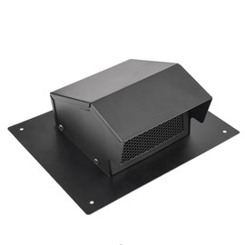 4 Inch Removable Roof Vent Cap, 430 Stainless Steel Roof Vents for Houses, 4 Inch Exhaust Vent for Ventilation System-with Damper, Rainproof and Snowproof(Black)