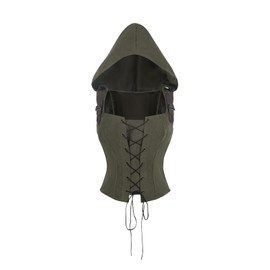 CR ROLECOS Medieval Corset Top Women's Renaissance Corset Top Vintage Gothic Corset Top Closure Front, Green, XL