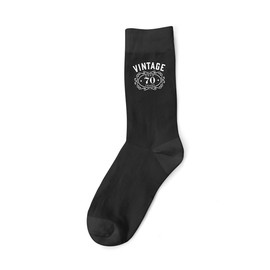 70th Birthday Gift Socks for Men Gift Keepsake 70 Years Old for Him Seventy Size 6-11 Black One Size, black