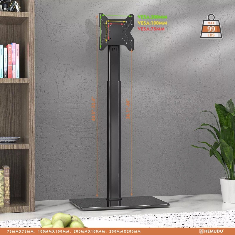 Hemudu Universal TV Stand Monitor with Mount 100 Degree Swivel