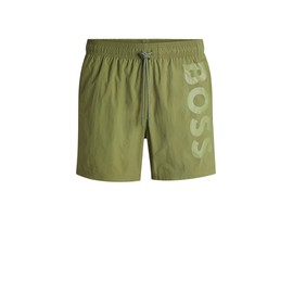 BOSS Men's Octopus Quick Dry Swim Shorts with Contrast Logo, 311 medium green