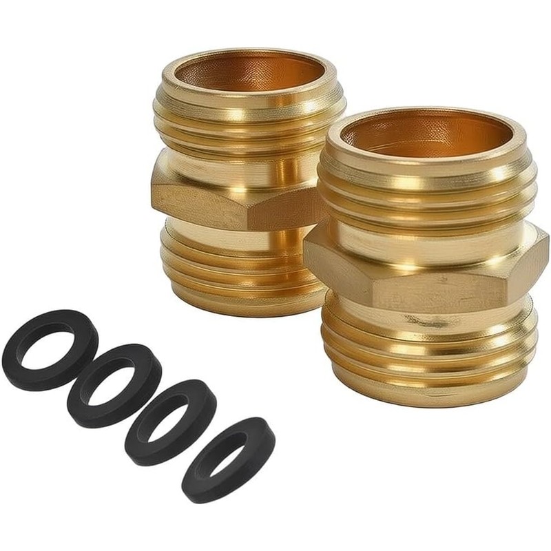 Adaptador de latón para manguera 3/4" macho a macho –