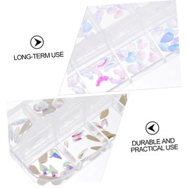 Healvian Colored Nail Art for Women Mixed Flat Bottom Rhinestones Ab Nude Ab for Manicure Decoration and Nail Designs