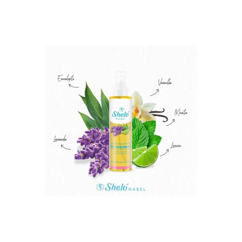 Aceite para Masaje y Aromaterapia de Hierbas Sheló Nabel, Pack