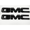 Auto Front & Rear GMC Gloss Black OVERLAY Emblem Badge