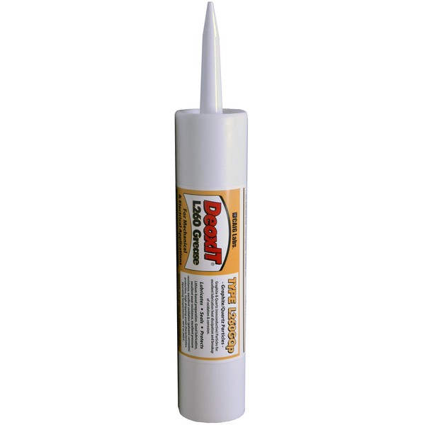 CAIG LABORATORIES, DeoxIT L260-GQ8TP, Lithium Grease, Graphite/Quartz Particles, 226g Cartridge