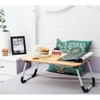 ZHU CHUANG Multifunctional Lap Desk Breakfast Serving Bed Tray Sofa