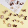 20Pcs Brown Small Dog Hair Bows Cute Puppy Dog Bowknot