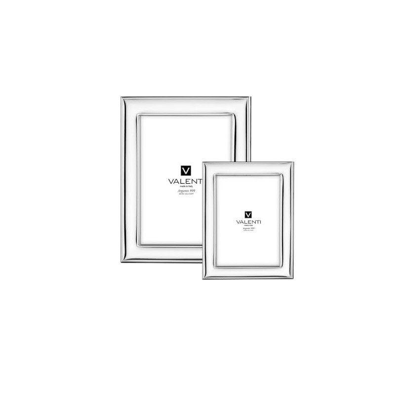 VALENTI & CO. Cornice Portafoto 13x18 cm in Argento Lucido,