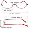 REAVEE 3 Pack Half Frame Retro Designer Alloy Reading Glasses