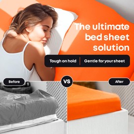 5 STARS UNITED Bed Sheet Straps Set | Easy to Use Adjustable Elastic Fasteners with Metal Clips | Sheet Holders for Corners | Fitted Sheet Clips to Hold Sheets in Place | (4 Pcs Grey)