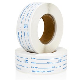 Removable Food Labels 1000Pcs, Ancable Date Labels for Food Storage Labels Prep Canning Labels for Jars, Pantry and Meal Containers