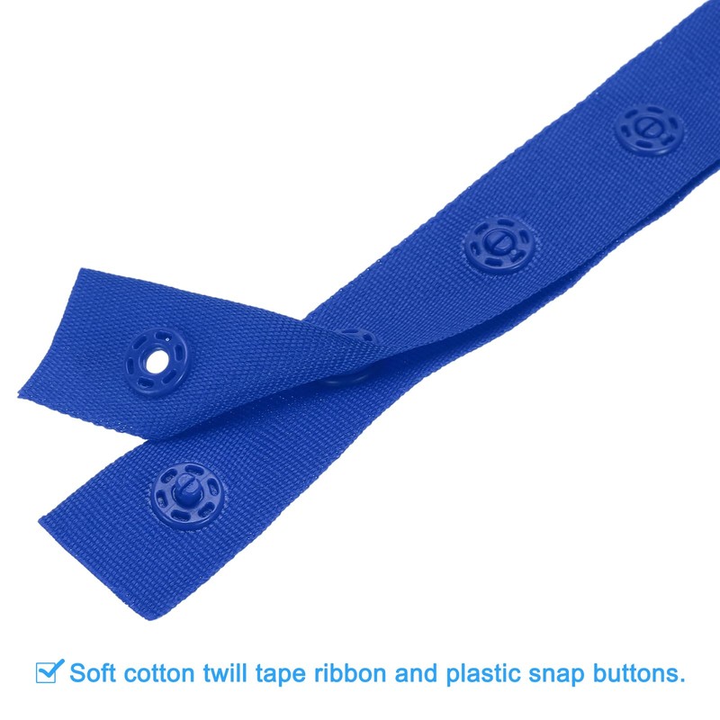 sourcing map 2 Yard Snap Button Tape for Sewing, Cotton
