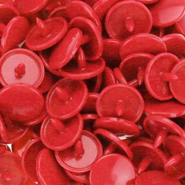 200 Sets T5 Resin Plastic Snaps, BetterJonny Size 20 Glossy Round Resin Plastic Buttons Fasteners for Cloth Crafts Towels DIY, Red