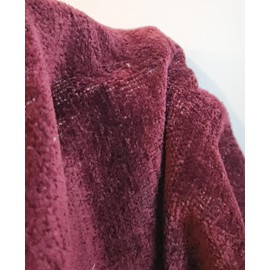 Chenille Fabric Sold by The Yard | for Upholstery, Seating, Drapery, Curtains, Accessories (Peta-Approved Vegan) | 1 Yard (36 inch x 55 inch) Cut by Yard (Burgundy, 1 Yard (36"x 55"))