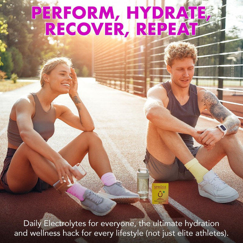 Spruce Daily Electrolytes – Zero Sugar Hydration Sachets with Potassium,