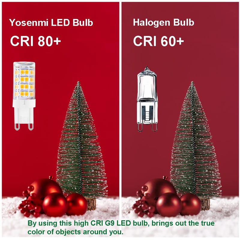 Yosenmi G9 LED Light Bulbs, 5W(40W Halogen Equivalent), 100V-240V, 430LM,