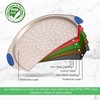 NutriChef 13-Inch Non-Stick Pizza Tray - with Silicone Handle, Round