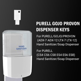 2 Pack Hand Sanitizer Soap Dispenser Key Compatible with Purell GOJO Provon ADX-7 ADX-12 LTX-7 LTX-12 CS4 CS6 CS8 ES4 ES6 ES8 Dispenser