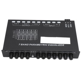 7 Band Car Audio Equalizer with Subwoofer Control, 7 EQ Bands, 6 Channel Outputs for Amplifier, 12V Power Supply, Metal Chassis, for Cars