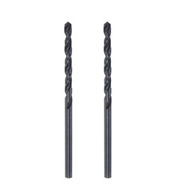 uxcell 6542 High Speed Steel Straight Shank Twist Jobber Drill Bit, Fully Ground Black Oxide Drill Bits 2.6mm Drill Diameter 57mm Total Length 2 Pcs