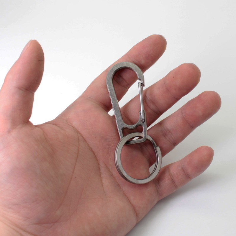 PPFISH Titanium Heavy Duty Carabiner Keychain, EDC Quick Release Hooks