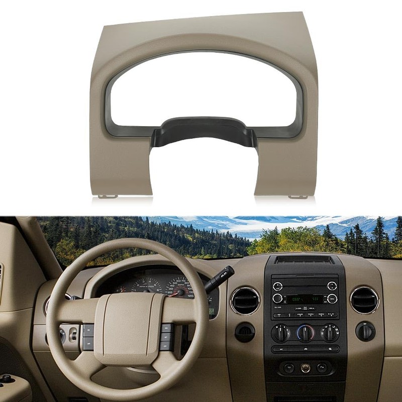 PIT66 Beige Instrument Cluster Dash Bezel Trim, Compatible with Ford