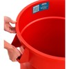 Global Industrial 32 Gallon Garbage Can, Red, No Lid