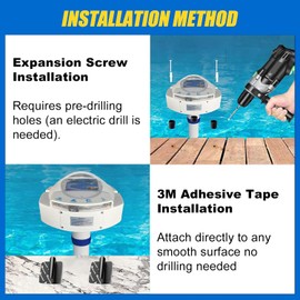 Pool Alarm with Remote Receiver, Pool Underwater Drown Monitor System, Battery Powered Poolside Alarms for Inground&Above Ground Pools, Kids Child Pets Swimming Pool Safety Guard fits up to 16x32sq.ft