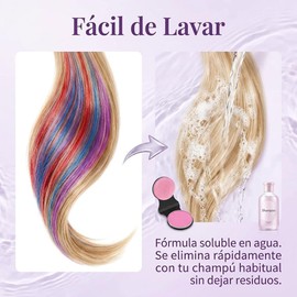 Tiza Temporal para el Cabello de Ocho Colores, Unisexo