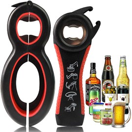 Jar Opener Gripper - 3-Pack Rubber Opener for Weak Hands, 6-in-1 5-in-1 Bottle Openers for Seniors With Arthritis, 4-in-1 Opener + Non Slip Lids Gripper