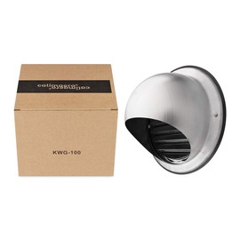 calimaero KWG 4 inch Round Stainless Steel Ventilation Grill Hood with Rubber Seal