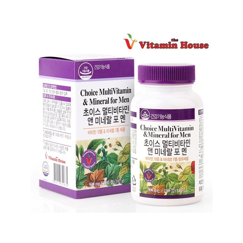 Vitamin House 비타민하우스 초이스 멀티비타민앤미네랄 포맨 (180정) Vitamin House Choice