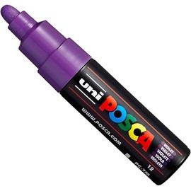 Posca Uni PC-7M Paint Marker Art Pens - Large Bullet Nib 4.5-5.5mm - 15 Colours - New for 2017 - Violet
