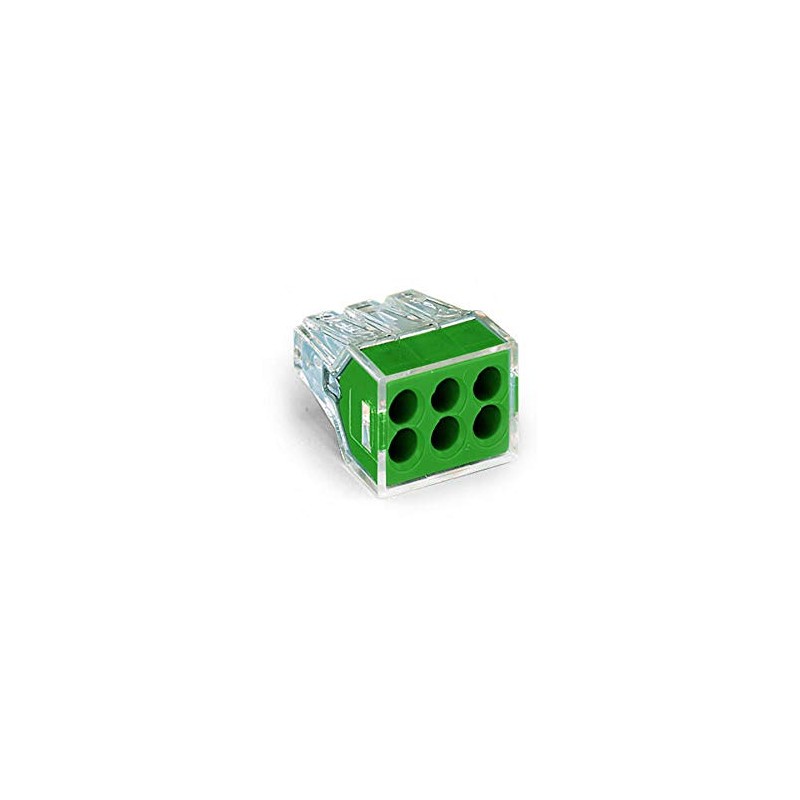 6 Conductor Ground Wall Nuts, 50 Pack