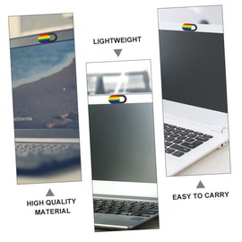 Mobestech 3pcs Laptop Cover Slide Webcam Privacy Protection Cover for Computer Tablet Easy Install Slider Stripes Rainbow