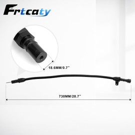 Frtcaty 700R4 4L60E 4L80E Firewall Mounted Trans Flexable Dipstick Compatible with GM,Chevy Black