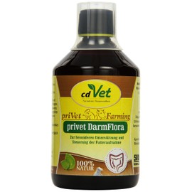 cdVet Naturprodukte privet DarmFlora 500 ml - Schwein, Geflügel, Kaninchen - Nahrungsergänzung - Verdauungsprobleme + gestörte Darmflora - Darmunterstützung - Förderung - Anregung des Immunsystems -