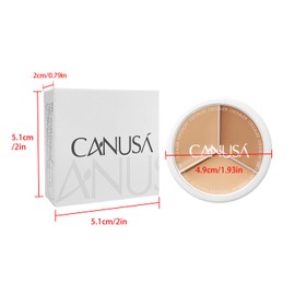 Canusa Concealer | Full Coverage | Tri-Color Concealer | Vibrant Color | Waterproof | Long Lasting | Concealer Foundation