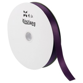 PATIKIL 0.79 Inch Wide 100 Yards Satin Ribbon, Solid Crafts Roll for Party Home DIY Wrapping Decoration Dark Purple