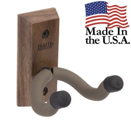 Hold Up Displays - Vertical Gun Hanger and Rifle Storage Securely Holds Firearm and Bow - Real Walnut Hardwood Harvested in Wisconsin - Made in USA