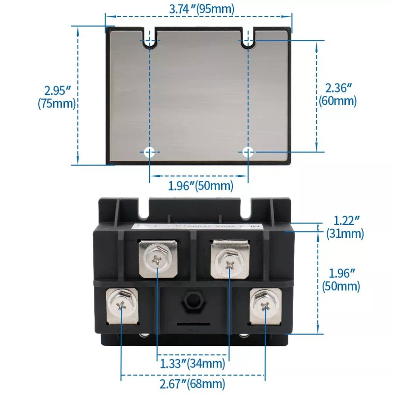 Baomain Bridge Rectifier 200A 1600V Full Wave Diode Module Single-Phase